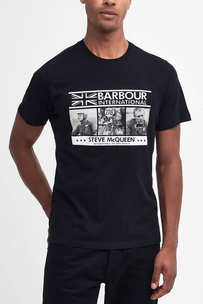 BARBOUR MTS1247-BK11 International Steve McQueen Charge T-Shirt BLACK
