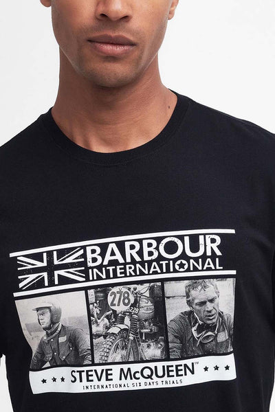 BARBOUR MTS1247-BK11 International Steve McQueen Charge T-Shirt BLACK
