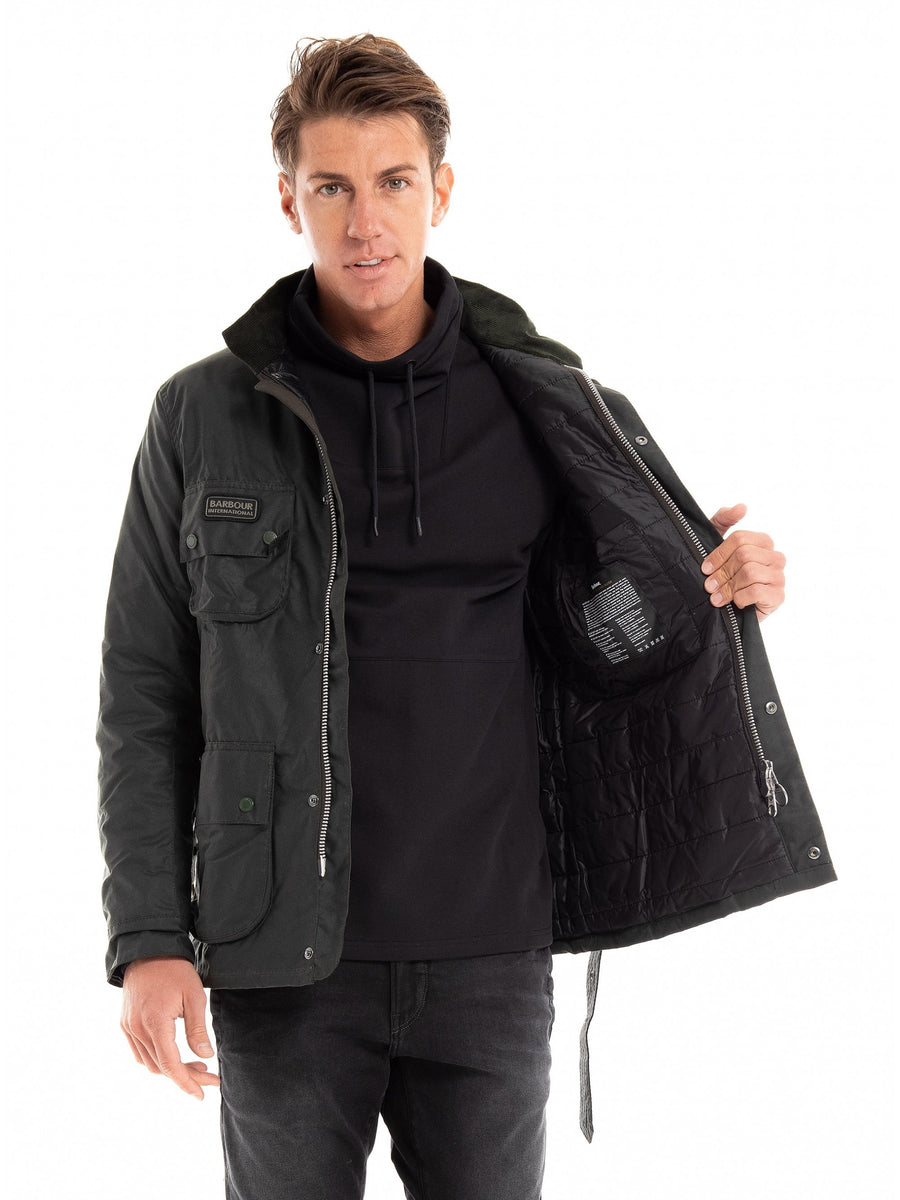 BARBOUR International MWX1711- SG51 New SL SAGE GREEN Wax Jacket