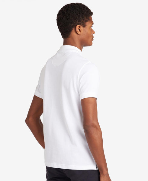 Barbour MML0012-WH11 Tartan Pique Polo SS WHITE