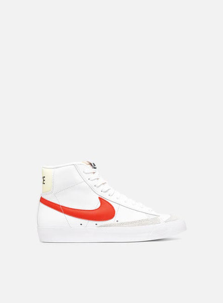 Nike - Blazer Mid '77 - Sneakers Vintage alte bianche con baffo rosso