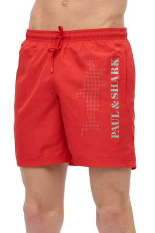 Paul & Shark 21415060-577 Mega Shark Reflex Short Boxer Mare Uomo Beach-Wear RED