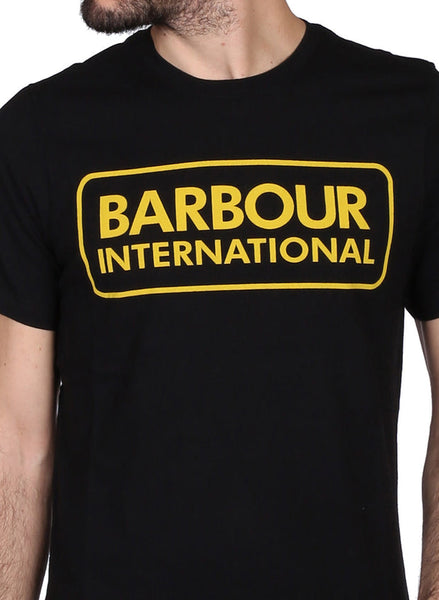 BARBOUR MTS0369-BK91 International Essential Large Logo T-Shirt BLACK