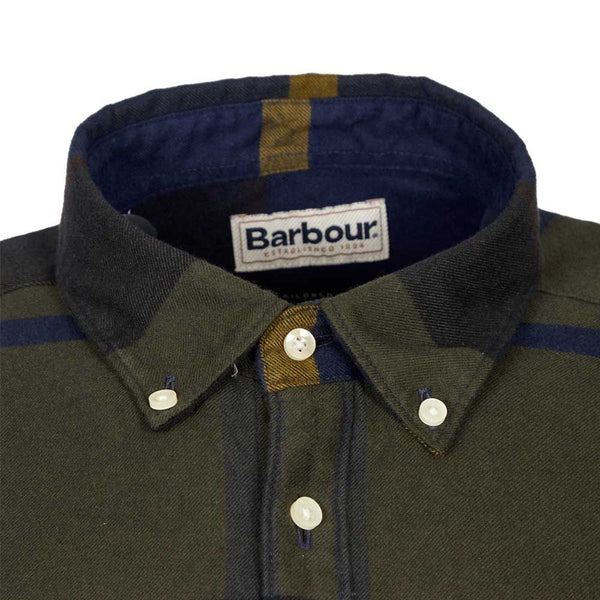 Barbour MSH4994-TN28 Iceloch Tailored BD Shirt OLIVE NIGHT