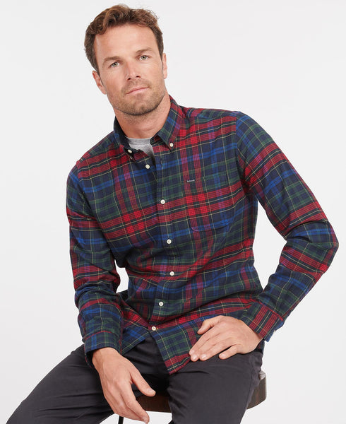 Barbour MSH5037-NY91 Ronan Tailored BD Shirt Check NAVY RED