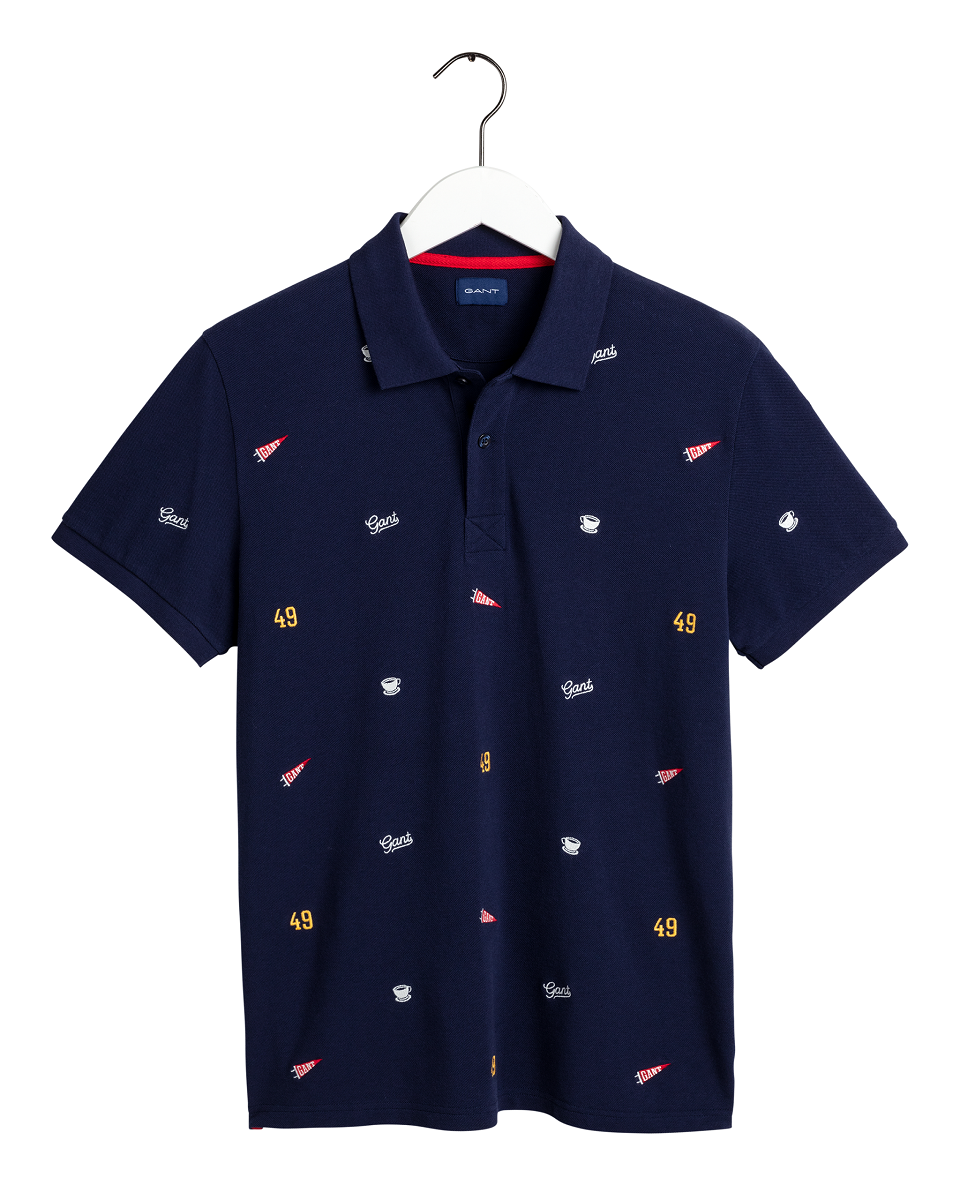 Gant contrast collar pique ss rugger discount