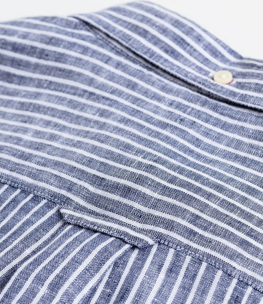 Gant 3012520-423 Regular Striped Linen Button Down Shirt EVENING BLUE