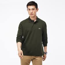 Lacoste L1312-W14 Polo Pique' LS MILITARY Green