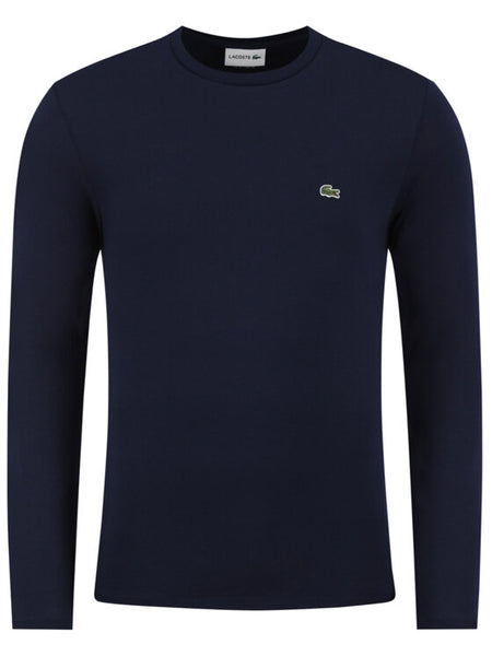Lacoste TH6712-166 Long Sleeve Cotton T-Shirt BLUE navy