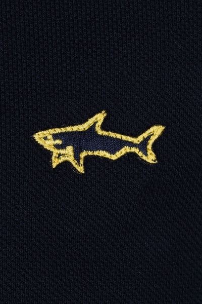 Paul & Shark 22411254-013 Polo SS Contrast Embroidered Shark BLU NAVY