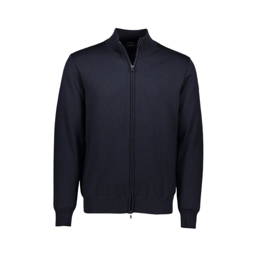 Paul Shark COP1044 050 Cardigan Full Zip Merinos Extrafine BLU
