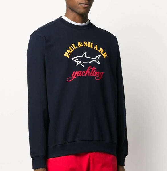 Paul & Shark COP1095-013 Felpa Logo Girocollo BLU navy