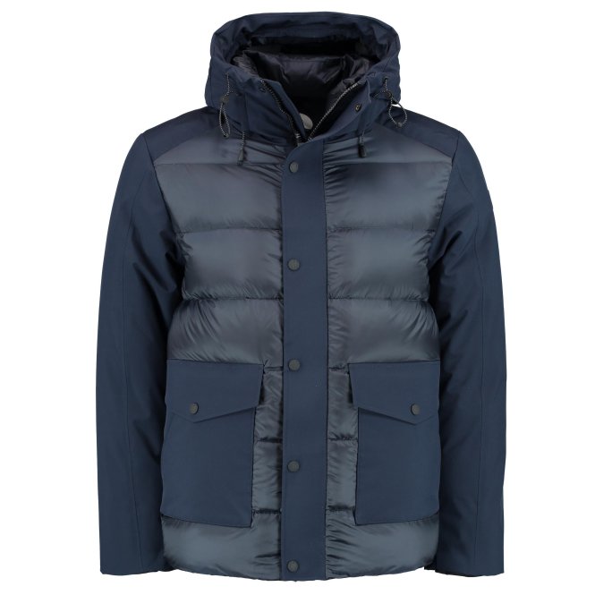 PEOPLE OF SHIBUYA PM891 MATA Down Jacket BLU navy TROVISO1883