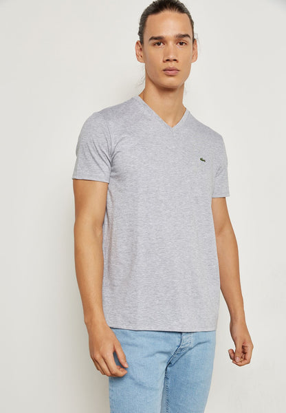 Lacoste TH6710-CCA Short Sleeve T-Shirt Cotton SILVER gray melange