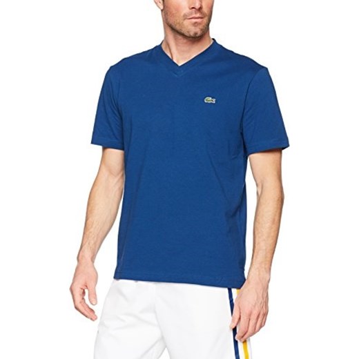 Lacoste TH7419-Q1Y T-Shirt Short Sleeve V Sport Cotton OCEAN blue