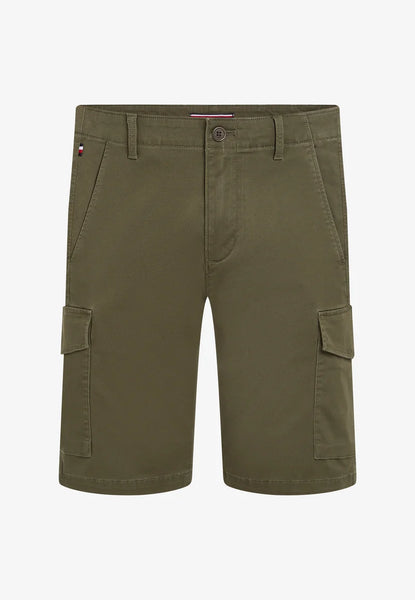 Tommy Hilfiger MW0MW04310 John CRG Cargo Short Light Twill Bermuda Uomo Olive Green