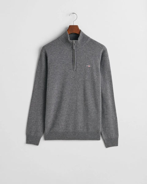 GANT 86213-095 Superfine Lambswool Half Zip Pullover Antracit Grey