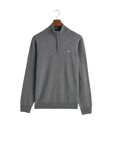 GANT 86213-095 Superfine Lambswool Half Zip Pullover Antracit Grey