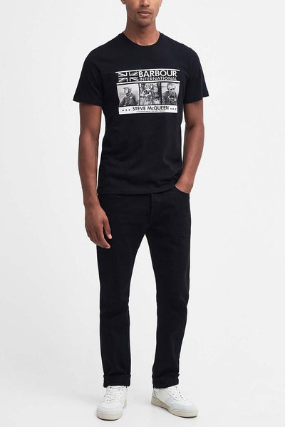 BARBOUR MTS1247-BK11 International Steve McQueen Charge T-Shirt BLACK