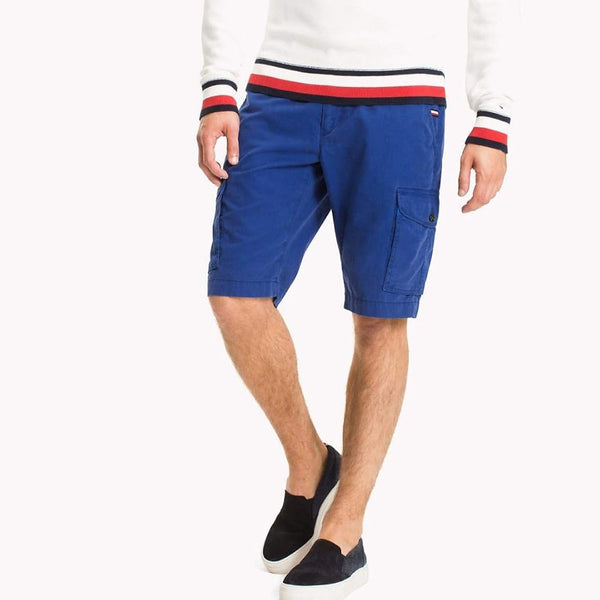 Tommy Hilfiger MW0MW04310-424 John CRG Cargo Short Light Twill Bermuda Uomo Royal Blue