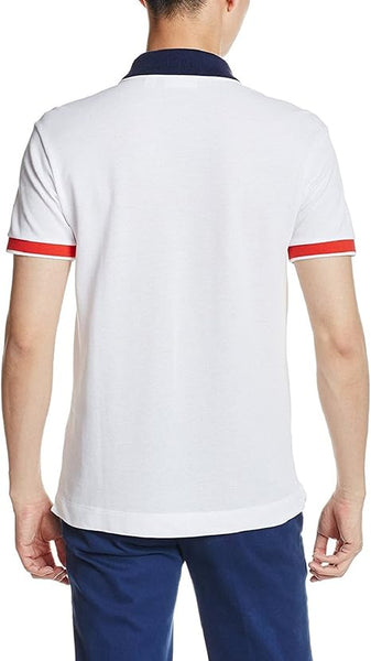 Lacoste PH7607-5QT Polo Pique' manica corta France Big Croc Limited Edition WHITE RED BLUE