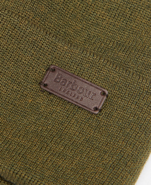 BARBOUR MHA0820-OL31 Healey Beanie Cap OLIVE GREEN