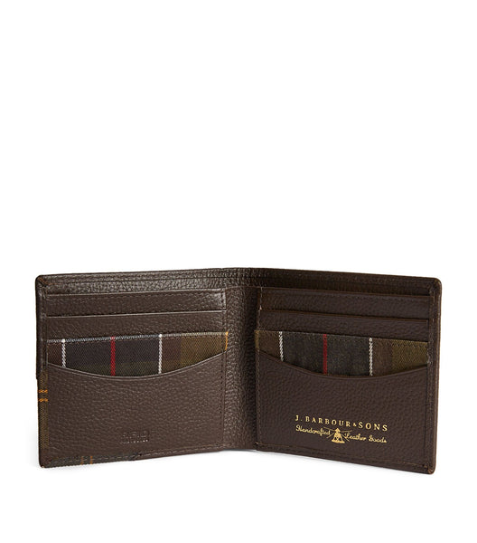 BARBOUR MLG006-BR11 Portafoglio bifold in pelle Tarbert MARRONE