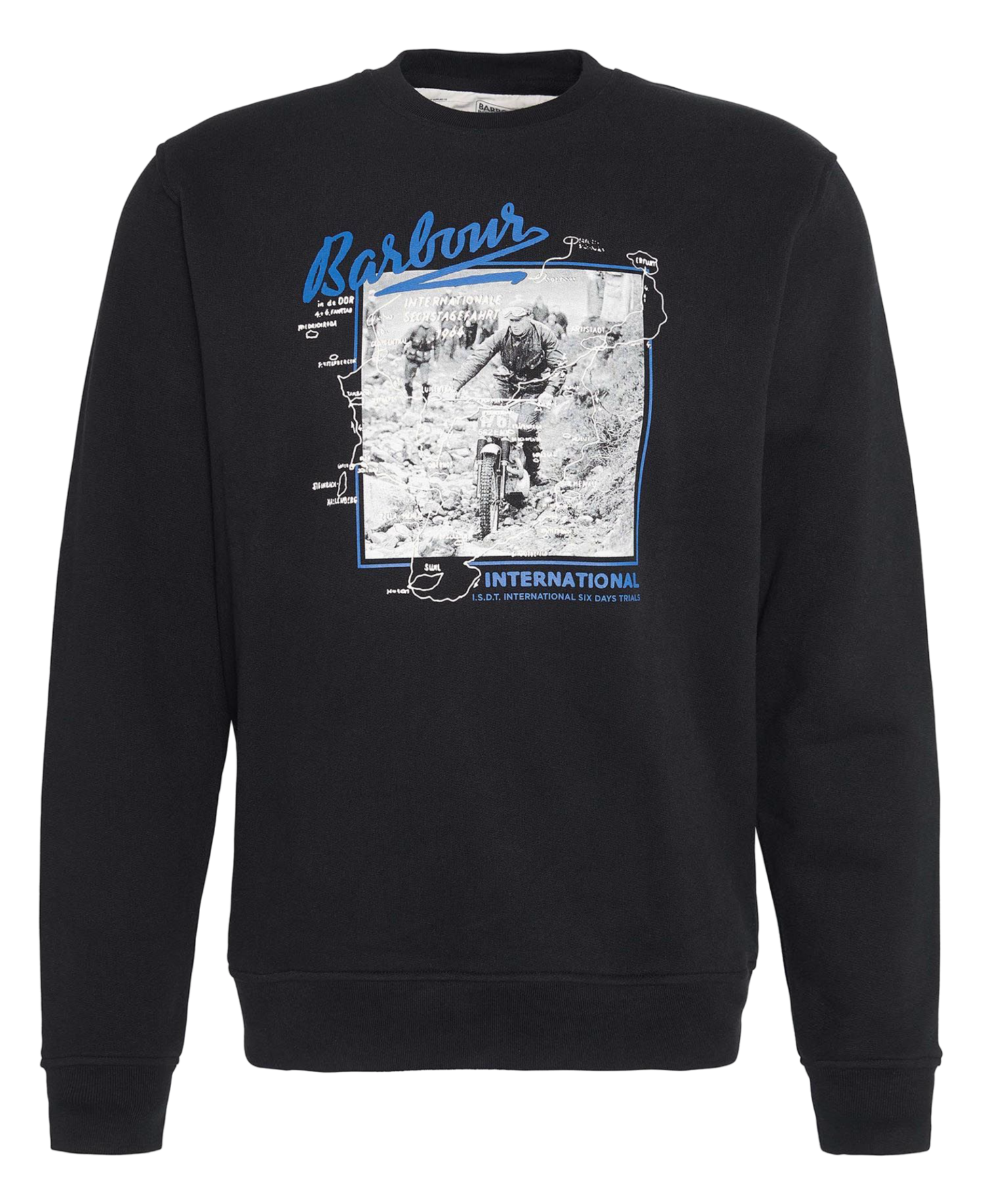 BARBOUR MOL0629-BK31 International Brandle Crew Sweatshirt BLACK