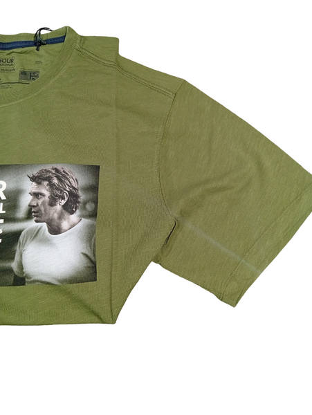 BARBOUR MTS0931- OL73 International Steve McQueen Legend T-Shirt MILITARY OLIVE