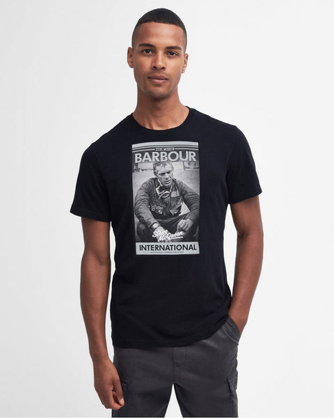 BARBOUR MTS1246-BK31 International Steve McQueen Mount T-Shirt BLACK