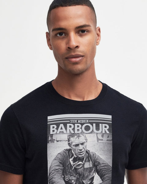 BARBOUR MTS1246-BK31 International Steve McQueen Mount T-Shirt BLACK