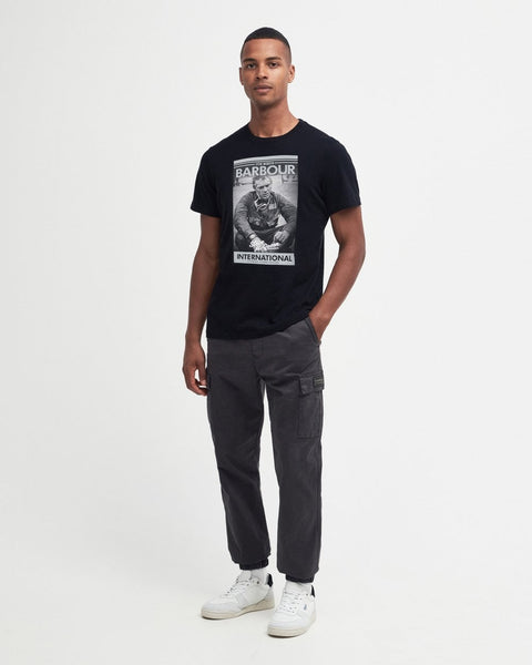 BARBOUR MTS1246-BK31 International Steve McQueen Mount T-Shirt BLACK