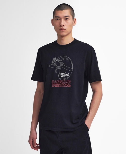 BARBOUR MTS1322-BK11 International Coty raphic T-Shirt BLACK