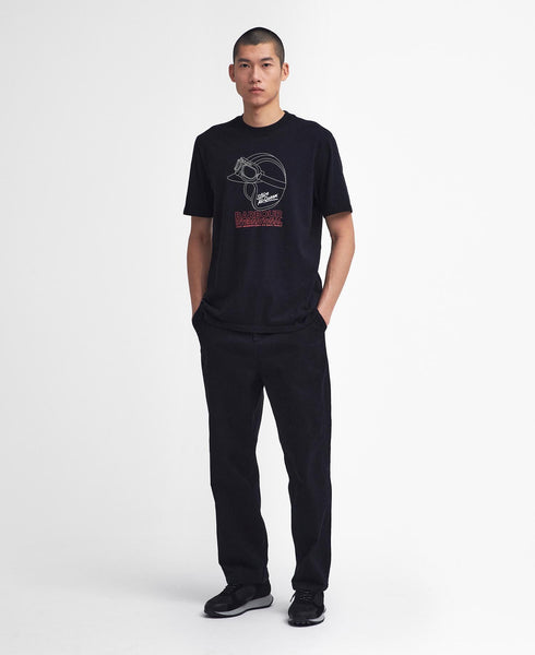 BARBOUR MTS1322-BK11 International Coty raphic T-Shirt BLACK