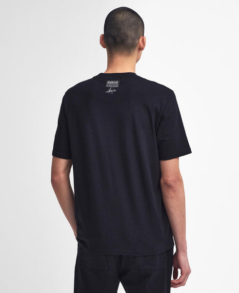 BARBOUR MTS1322-BK11 International Coty raphic T-Shirt BLACK