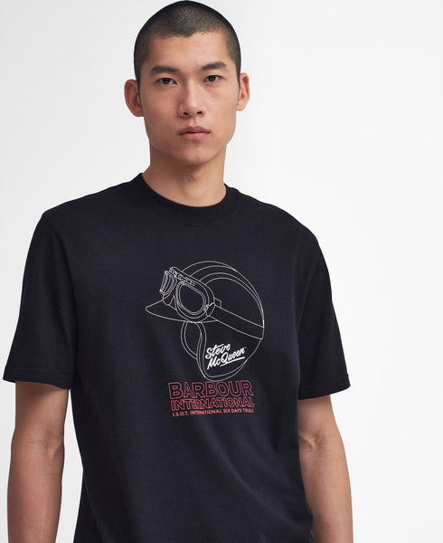BARBOUR MTS1322-BK11 International Coty raphic T-Shirt BLACK