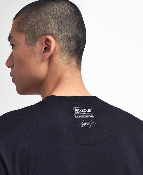 BARBOUR MTS1322-BK11 International Coty raphic T-Shirt BLACK