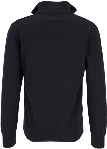 BARBOUR MKN1074-NY91 Half-Zip Cotton Pullover Tartan NAVY BLUE