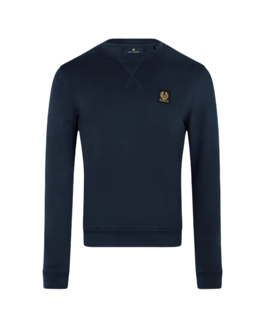 BELSTAFF 100049 DKINK Felpa Logo Girocollo BLU NAVY