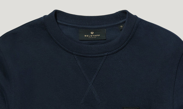 BELSTAFF 100049 DKINK Felpa Logo Girocollo BLU NAVY