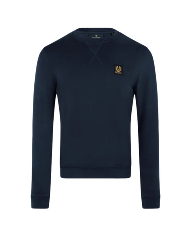 BELSTAFF 100049 DKINK Felpa Logo Girocollo BLU NAVY