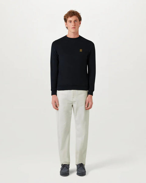 BELSTAFF 100049 DKINK Felpa Logo Girocollo BLU NAVY