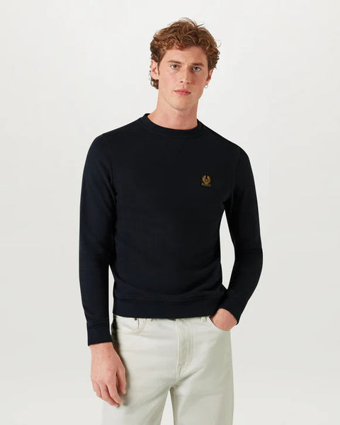 BELSTAFF 100049 DKINK Felpa Logo Girocollo BLU NAVY
