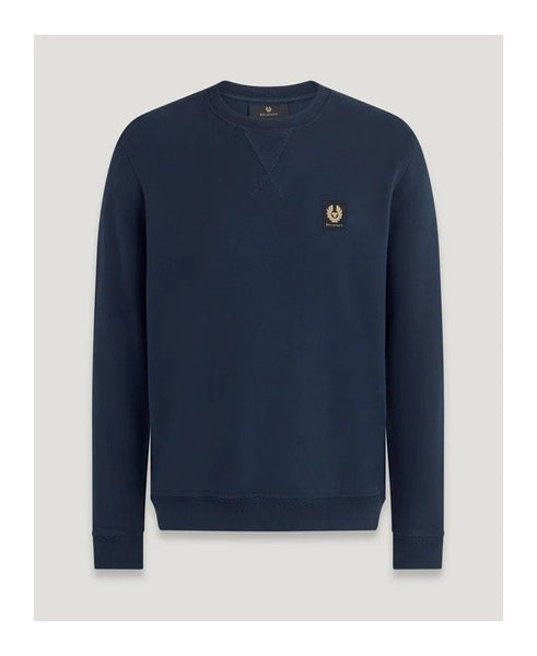 BELSTAFF 100049 DKINK Felpa Logo Girocollo BLU NAVY