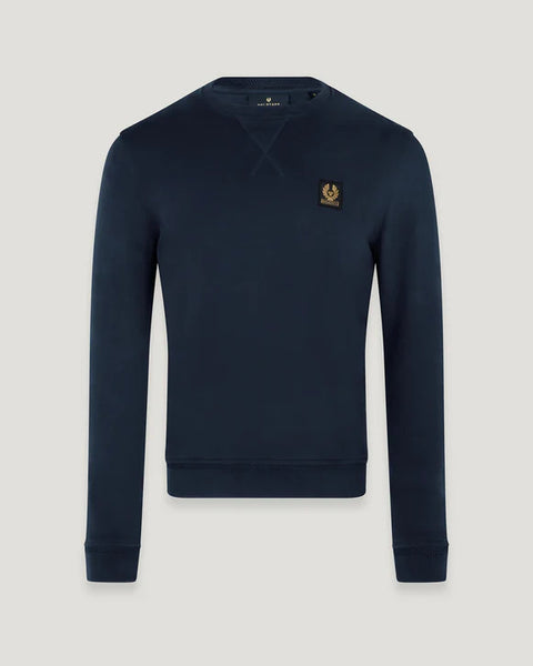 BELSTAFF 100049 DKINK Felpa Logo Girocollo BLU NAVY