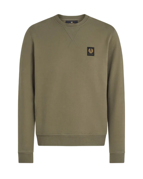 BELSTAFF 100049 SAGGR Felpa Logo Girocollo SAGE GREEN