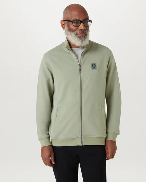 BELSTAFF 100050 SAGGRN Felpa Ful Zip SAGE GREEN