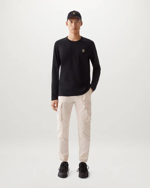 BELSTAFF 100054 BLK T-Shirt Logo Manica Lunga BLACK