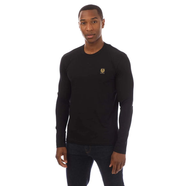 BELSTAFF 100054 BLK T-Shirt Logo Manica Lunga BLACK