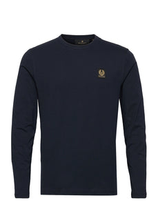 BELSTAFF 100054 DKINK T-Shirt Logo Manica Lunga BLU NAVY